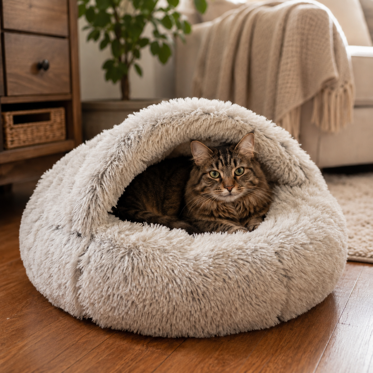 cozy cave - premium cat bed