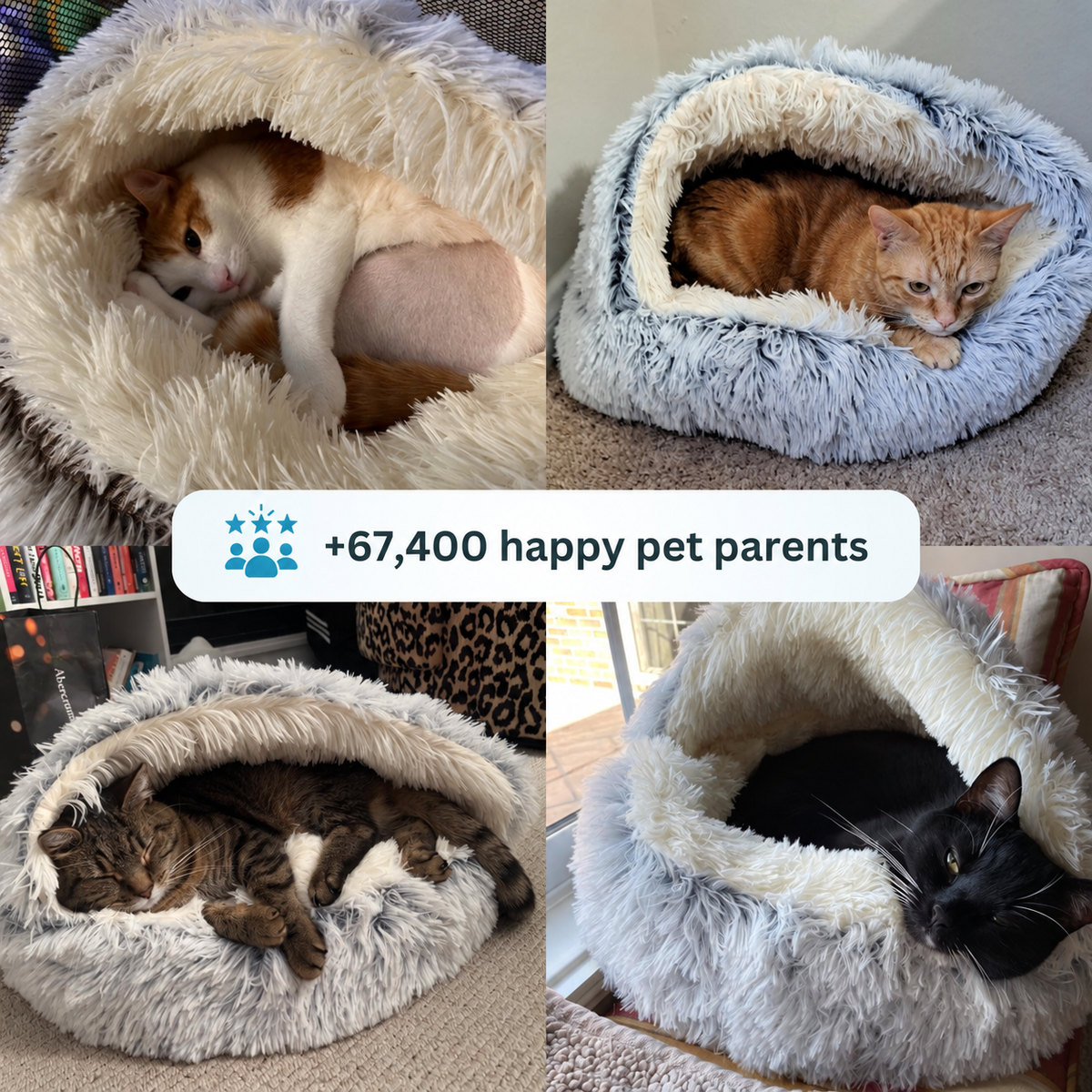 cozy cave - premium cat bed