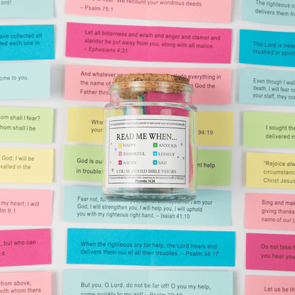 Handmade 120 Day Bible Verse Jar (Free Gift Box Included)